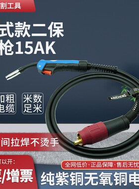 欧式二保焊枪15AK 24KD 36KD瑞凌款气保焊枪二保焊焊线全套加长枪