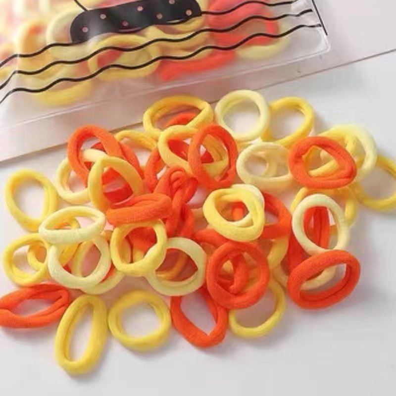 多巴胺彩色儿童新款毛巾卷头绳高弹力不伤发耐用发圈扎马尾糖果色