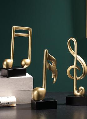 北欧风格树脂工艺品音乐符号摆件家居客厅茶几玄关电视柜装饰品