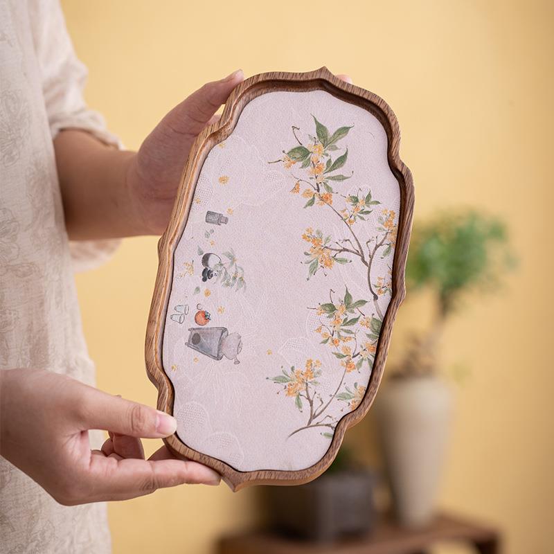 胡桃木壶承茶盘茶席套装复古干泡台茶壶托盘茶具收纳盘茶台干泡盘