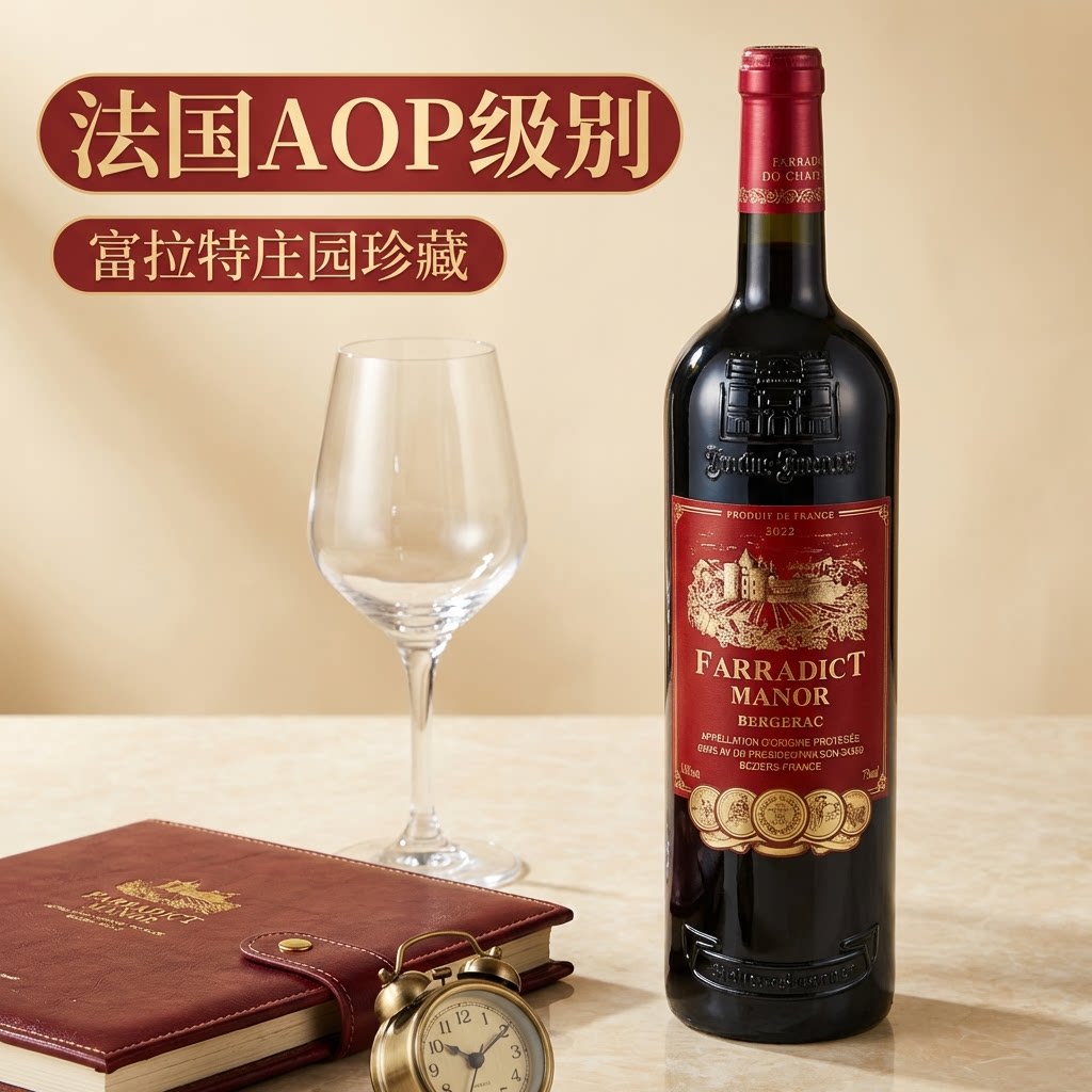 法国原装进口干红葡萄酒红酒 赠礼宴会送礼高档 精选品丽珠赤霞珠