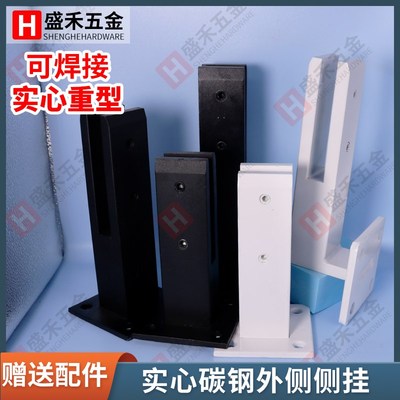 楼梯玻璃扶手固定夹底座可焊接固定立脚碳钢免打孔扶手栏杆护栏
