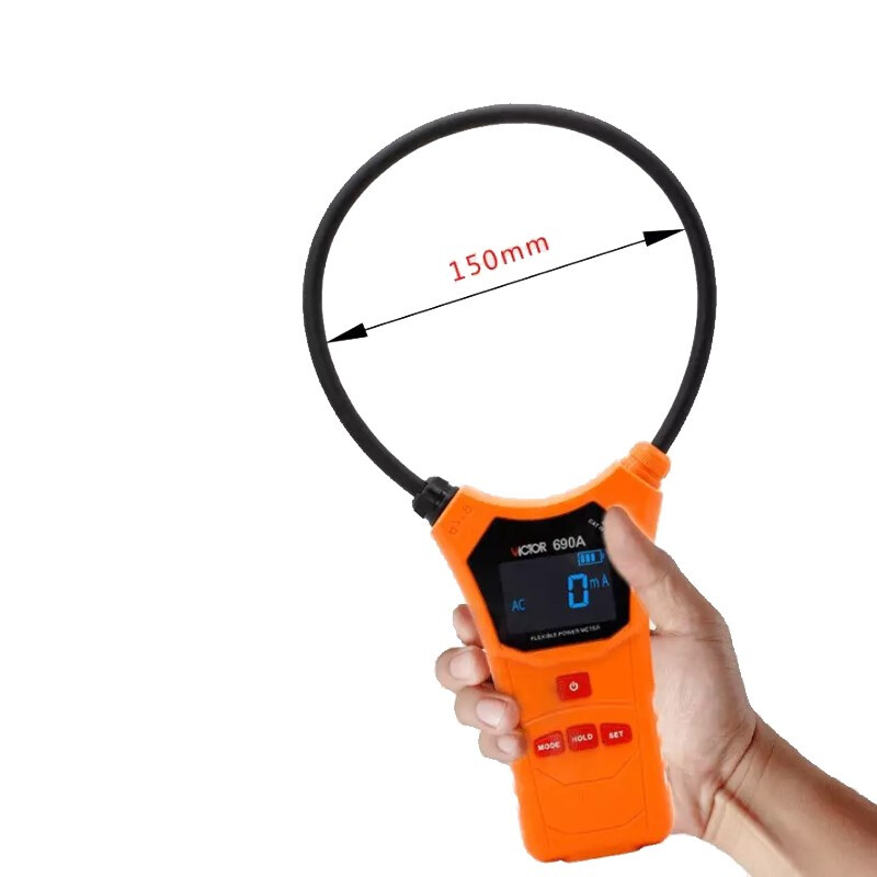 胜利VC90/90B柔性线圈钳形电流表高精度大电流大口径漏电流表