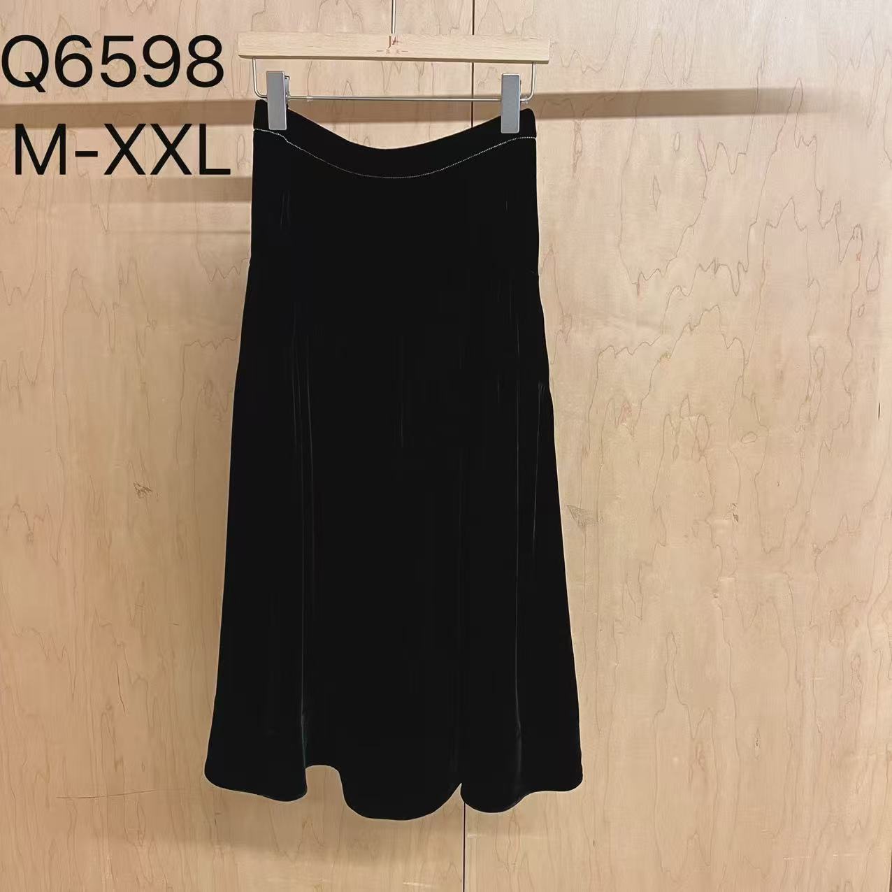 【邢康莉甄选】重磅桑蚕丝丝绒半裙6598