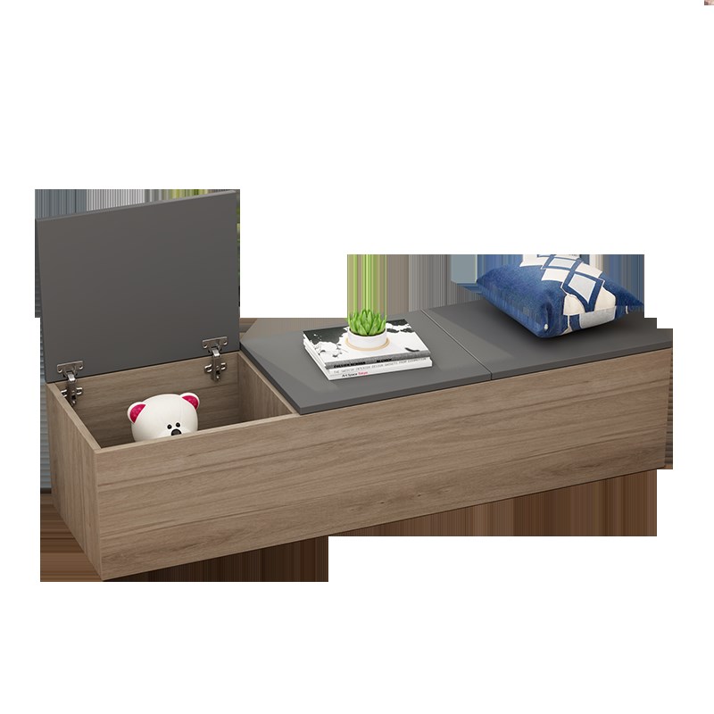 定制欧式飘窗柜上开门可坐卧室落地柜阳台收纳飘窗柜X子实木储物