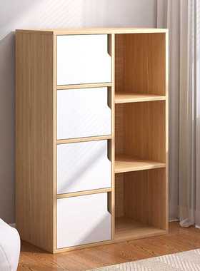 斗柜储物柜卧室收纳客厅靠墙置家用床尾子立简易五厂家亚马逊