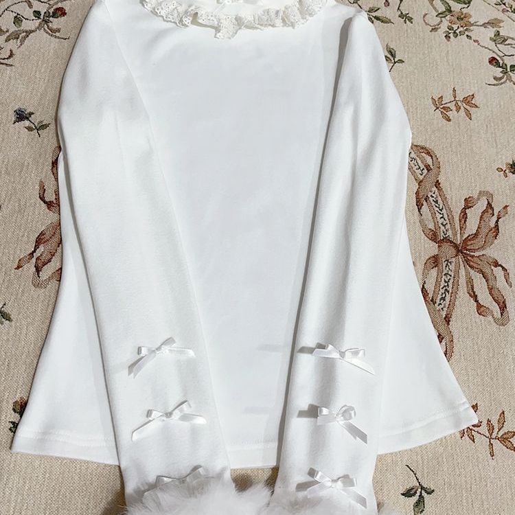 加绒加厚秋冬Lolita内搭柔软亲肤冬季长袖保暖针织冬天打底上衣