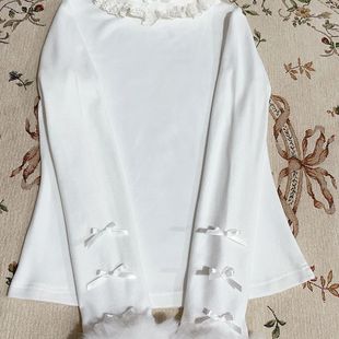 加绒加厚秋冬Lolita内搭柔软亲肤冬季 保暖针织冬天打底上衣 长袖