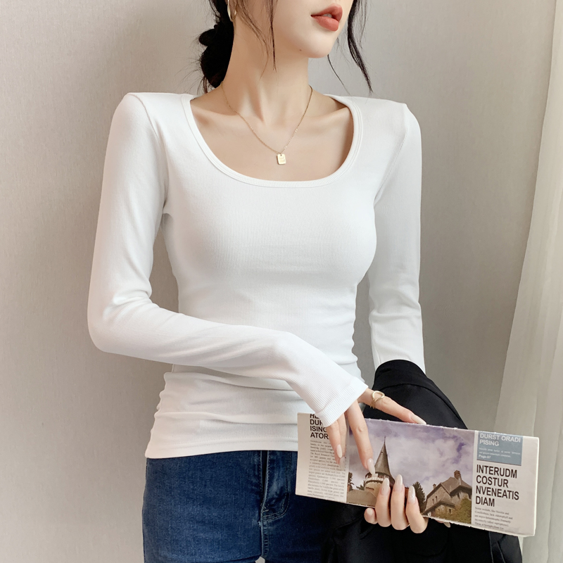 打底衫女2025秋冬洋气U领
