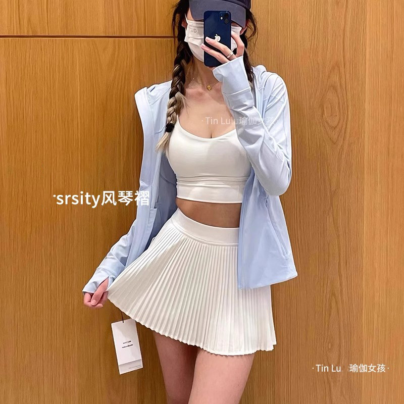 新款2025春夏风琴褶女Varity高腰网球裙速干芯吸百褶短裙户外运动