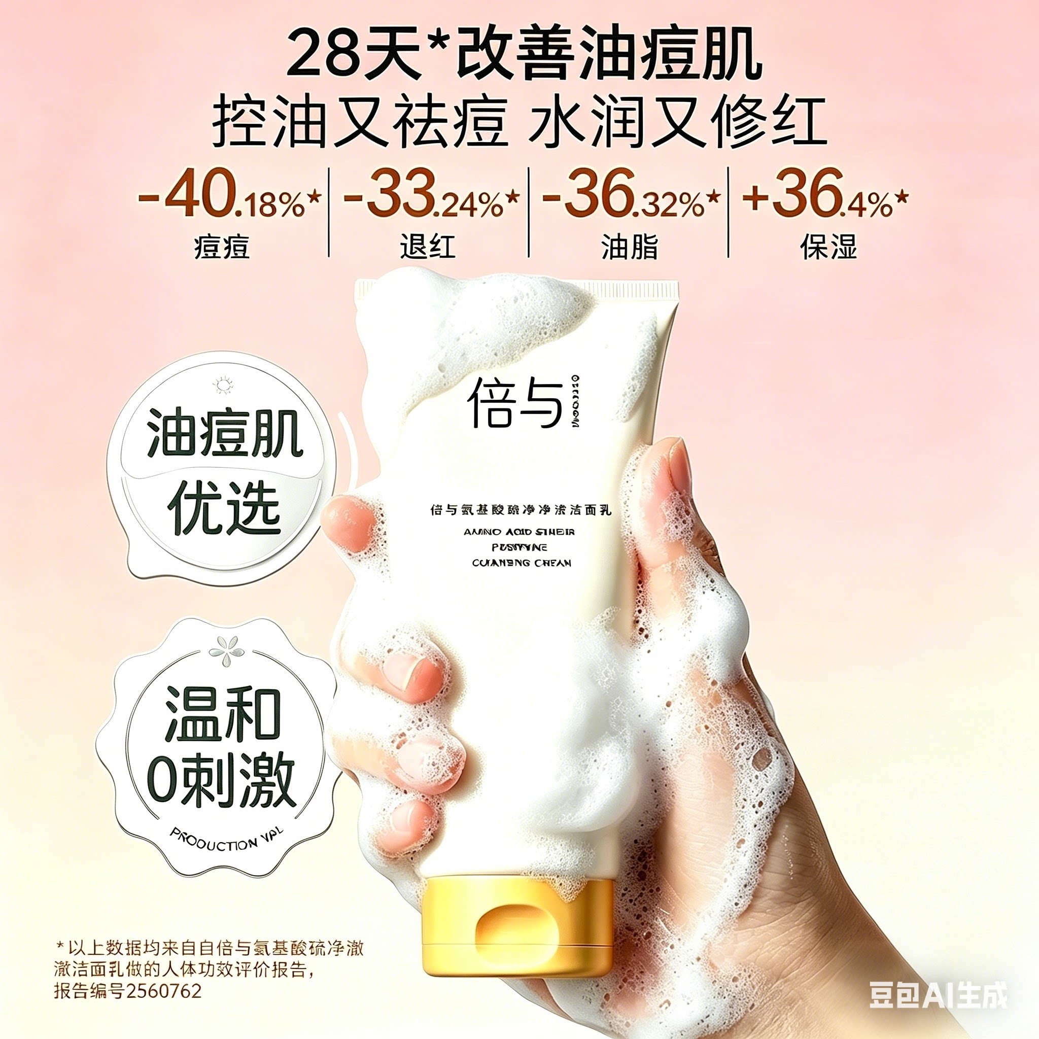 倍与氨基酸洗面奶男女士专用青少年控油祛痘硫磺洁面乳官方正品