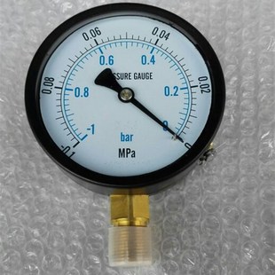 真空计 反针压力表 0.1 100mm 负压表 0mps 0bar 真空表