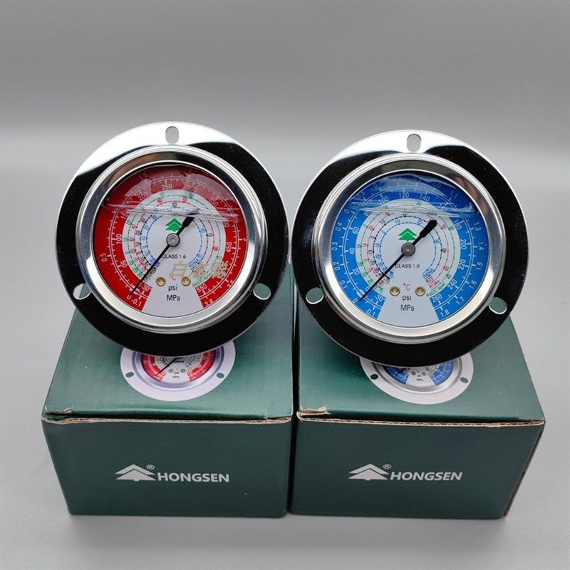 鸿森油表压力表/0.1--3.8MPa压缩机组高压低压压力高低压轴向油表