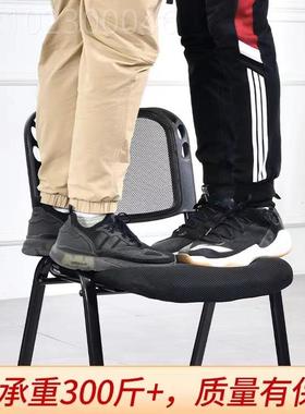 公椅办色网布电脑椅会103263议椅透气麻布形麻将简约可堆弓叠培训