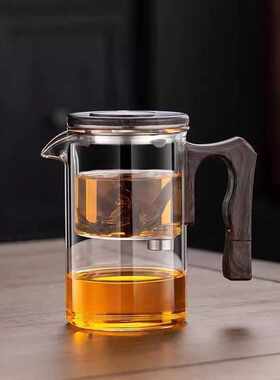 泡茶壶茶水分离飘逸杯全玻璃耐热过滤冲茶神器功夫茶具磁吸泡茶杯