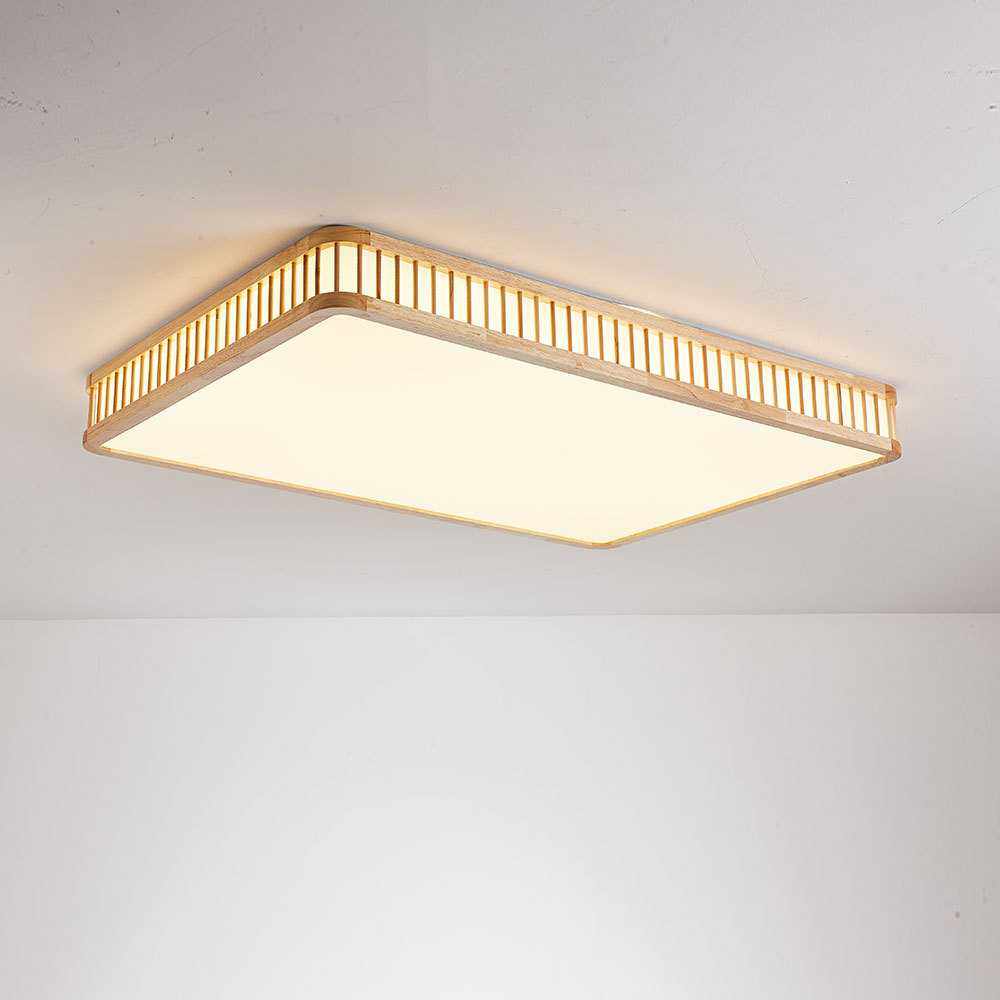 中山灯具新款日式实木吸顶灯榻榻米原木客厅卧室灯led房间灯具