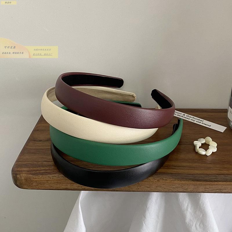 646质覆古果酱箍！覆古法式P皮U质发箍！气外出压发头发卡女夏