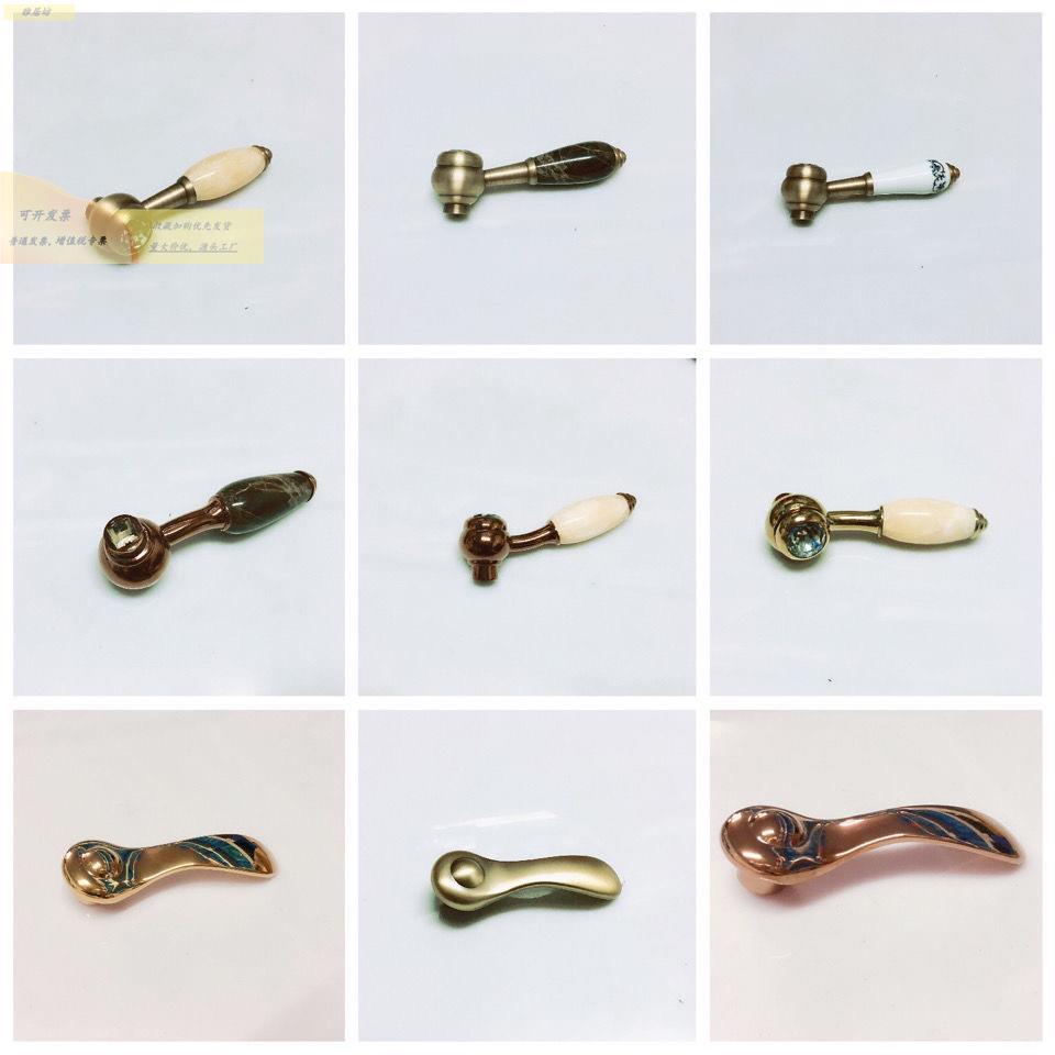 水龙头龙手柄件玉石头把锦香缘手抬起开关冷热台面盆欧式玫瑰式配