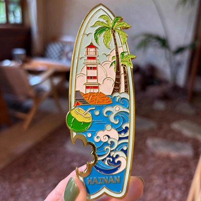 海南冲浪板开瓶器金属冰箱贴