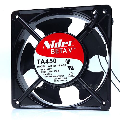 原装Nidec A30135-10 230V .130 105A 12cm 12038交流风机ALPHAV