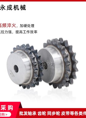 5分真双排链轮10A 5分20齿 5分21齿 5分22齿 5分23齿 配双排链条