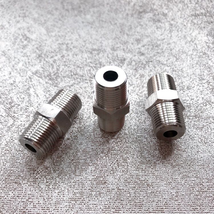 Z3/8-R3/8 不锈钢双外丝接头 304外螺纹 一边Z3/8x18 一边R3/8x19