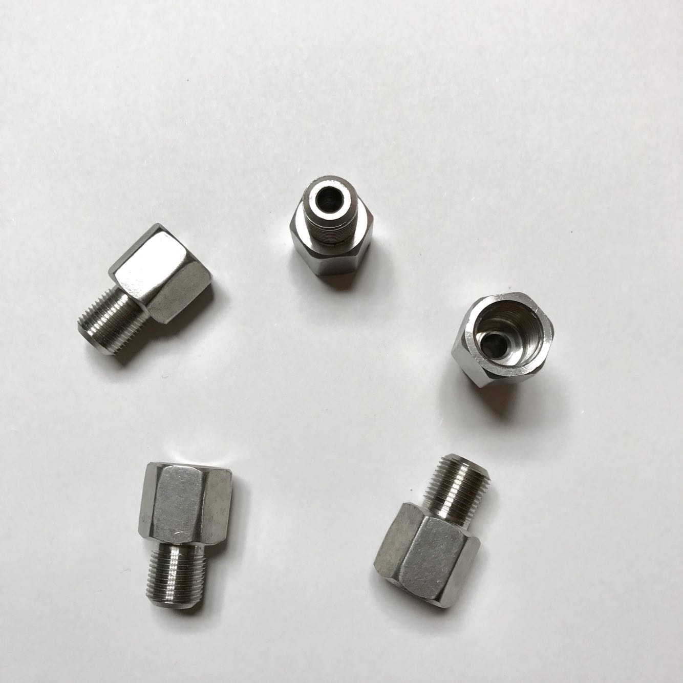 不锈钢内外丝转换接头 变径 G1/4-M12x1 内螺纹G1/4 外螺纹M12x1