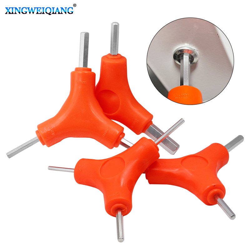 自行车修理工具三叉Y型内六角扳手2.5 3 4 5 6 8mm三头组合六棱