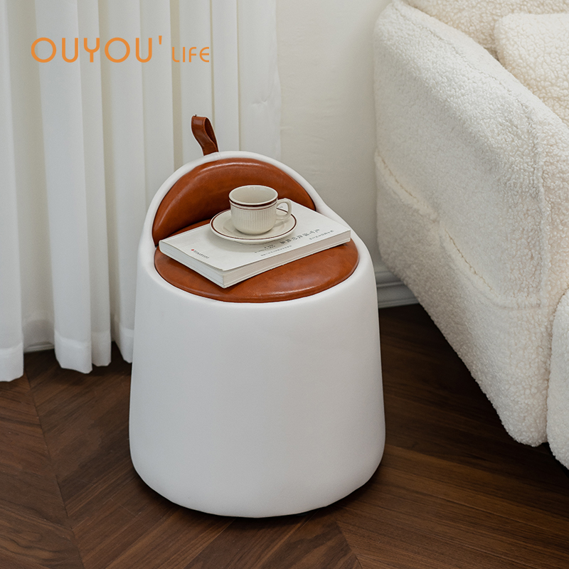 OUYOULIFE北欧小凳子家用门口换鞋矮凳沙发圆墩梳妆台轻奢化妆凳