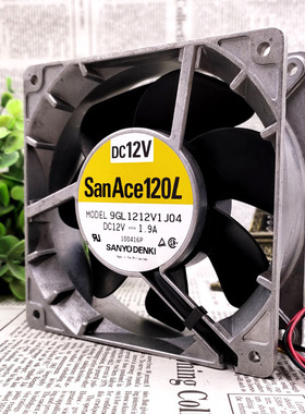 原装三洋12038 12CM 大风量铝框耐高温风扇12V 1.9A 9GL1212V1J04