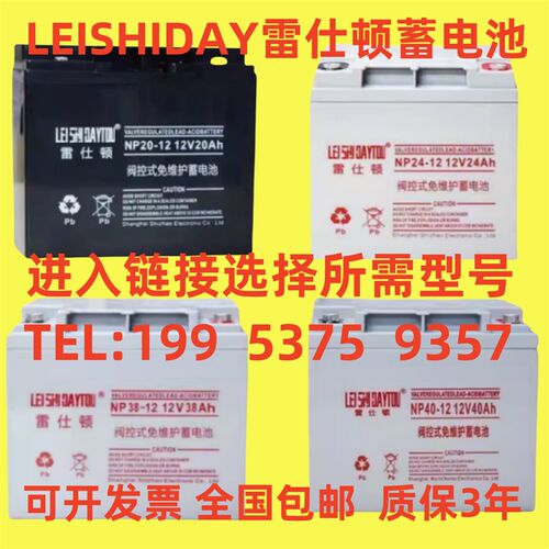 LEISHIDAYTOU雷仕顿蓄电池NP38-12 7AH17AH24AH38AH40AH65AH100AH