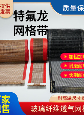 包膜机网格输送带耐高温网带光固机隧道炉铁弗龙网格布uv炉输送带