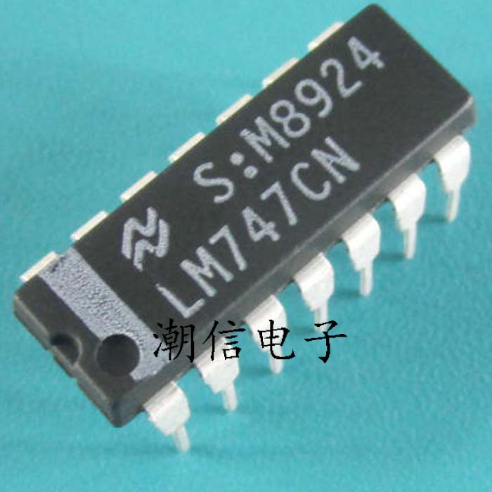 LM747CN【DIP-14】运算放大器芯片 全新原装 实价 可直接拍买