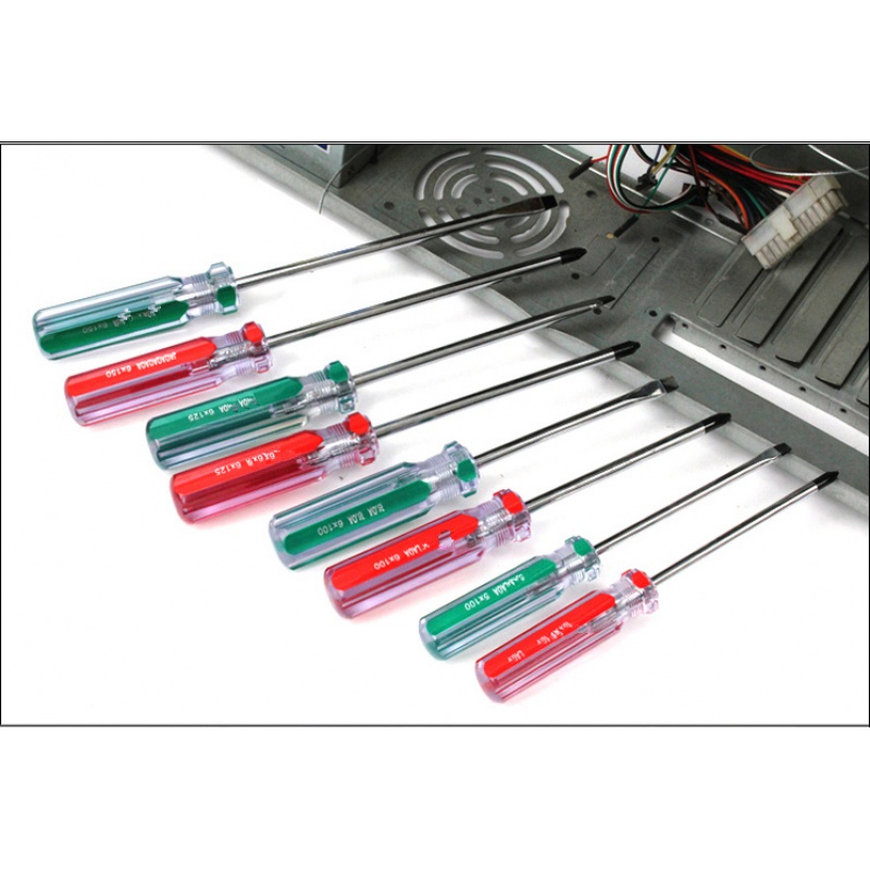 crv铬钒钢合金钢超硬4寸6寸8寸一字罗丝螺丝批起子强磁十字螺丝刀