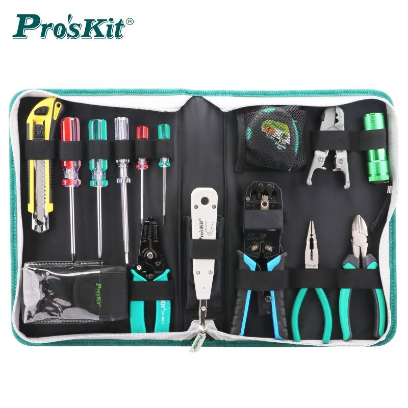 台湾宝工网络布线工具组套电讯网络安装维修组合套装家用PK-4013