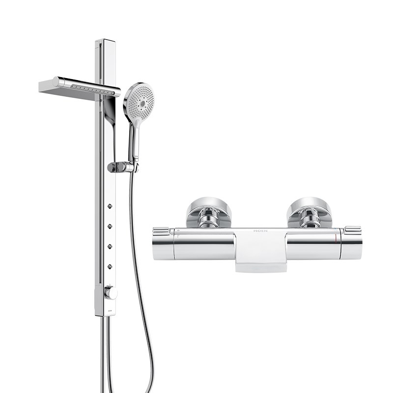 新品摩恩德纳S077二代沉浸式淋浴系统花洒多功能按摩喷雾花洒S078