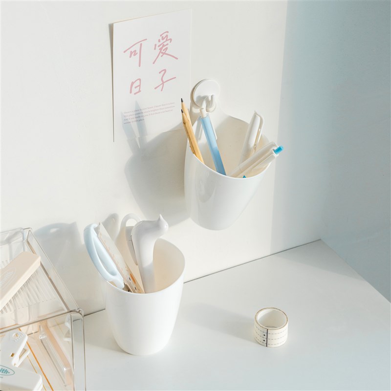 宿舍卫生间壁挂式小号收纳桶可挂式置物架储物筒迷你桌面垃圾桶