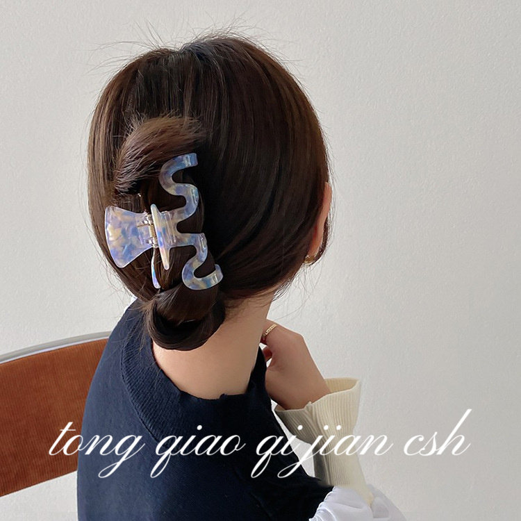 时髦五色m型波浪抓夹小仙女必备