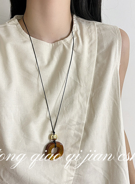 小众设计高级感长款毛衣链小仙女