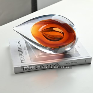 高端弹头水晶桌面玻璃样板间客厅茶几电视柜空间软装饰品