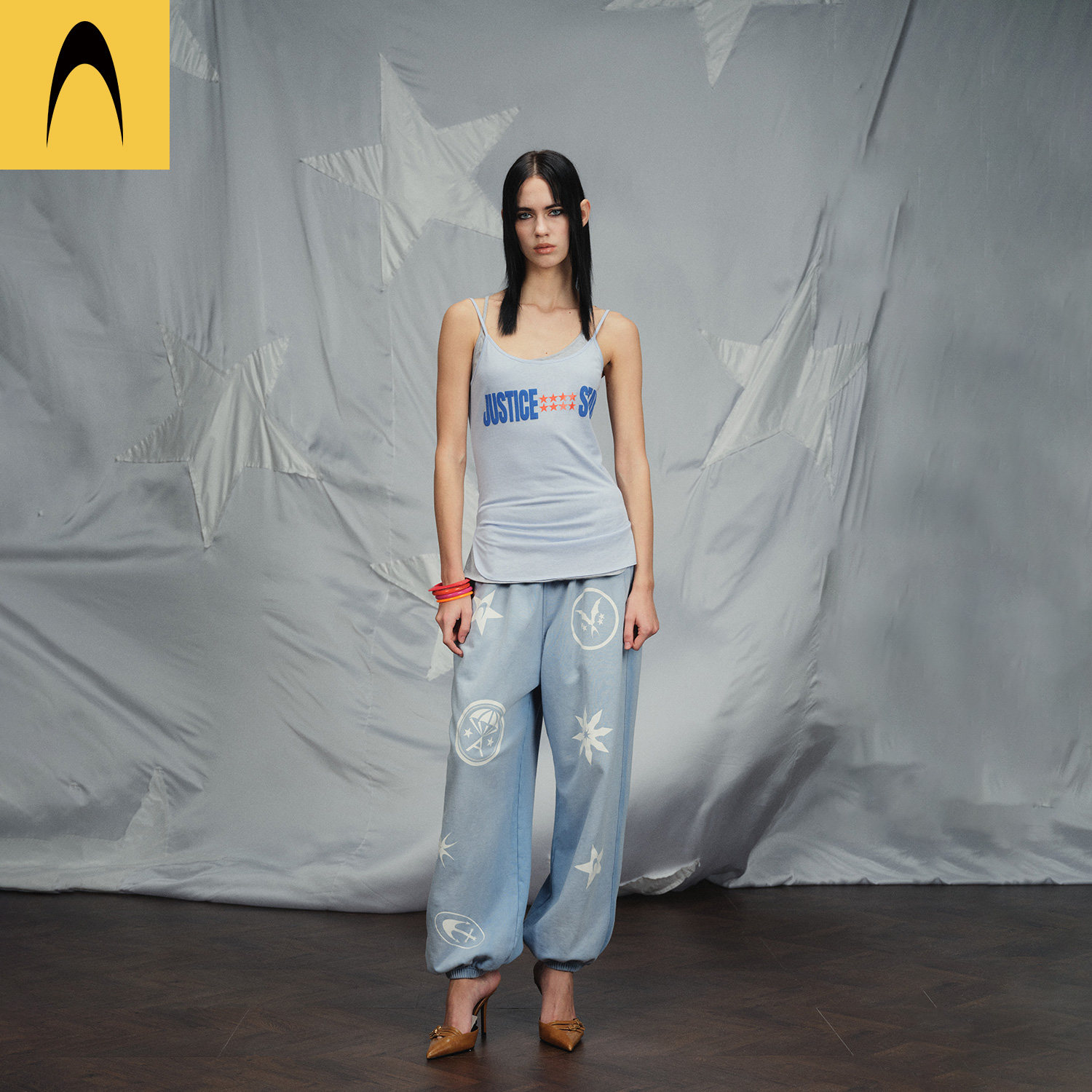 Anomalies Department印花束脚运动长裤休闲裤女新品26春