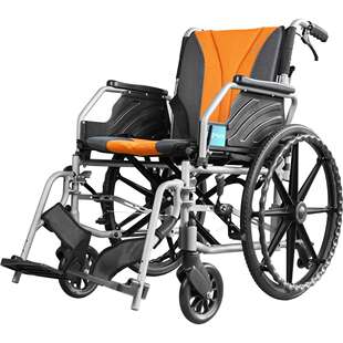 互邦L13多功能轻便折叠挂脚可拆卸扶手可上翻铝合金手动轮椅