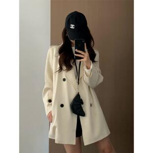 白色短款风衣外套女2025秋季新款韩系小个子学生英伦风超好看大衣