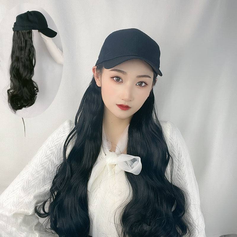 抖音同款假发女长发大波浪帽子假发一体长卷发网红自然全头套