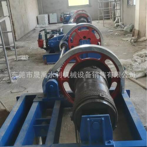 广东省江门市新会区电排站水闸卷扬式启闭机钢制闸门制作及安装