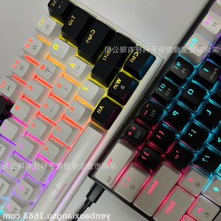 有线插拨机械键盘电竞电脑游戏RGB混光 MK60新款