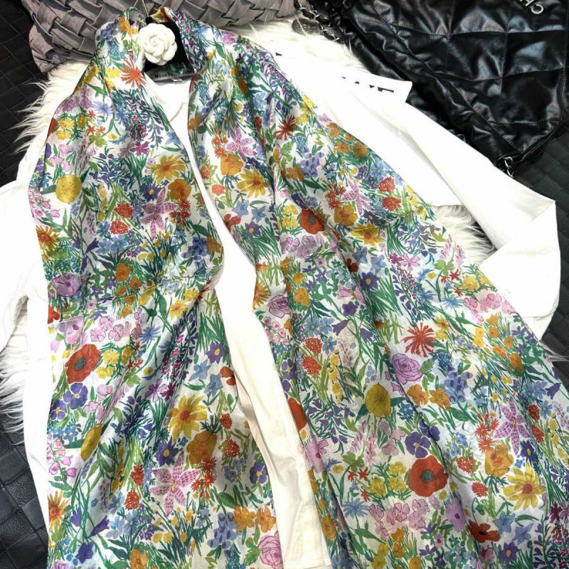 新款杭州丝绸百分百桑蚕丝真丝丝巾洋纺大长围巾披肩女沙滩巾