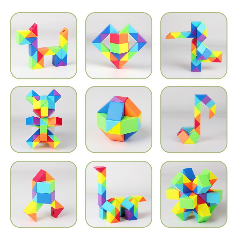 弹簧节段折叠魔方儿童玩具