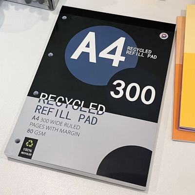 A4美式分栏300页耀石黑笔记本子