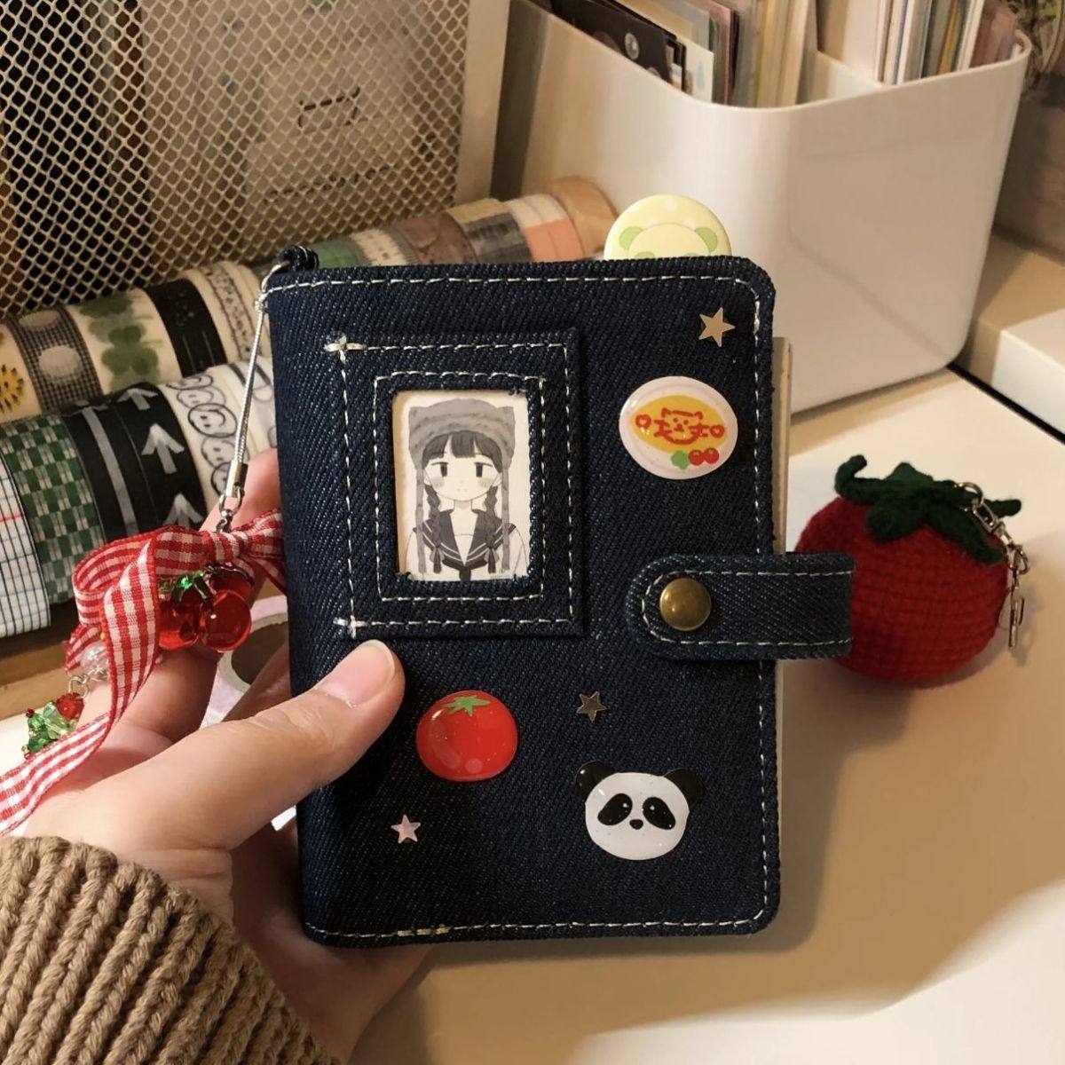 简约深蓝色牛仔m5随身活页笔记本